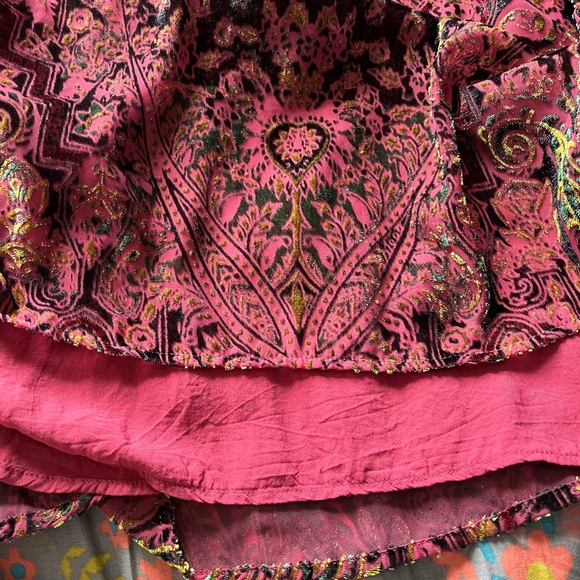 EC Gorgeous Crushed Velvet Accent Free People Dress M - Picture 8 of 8